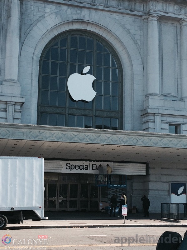 大尺寸苹果logo开始在比尔·格雷厄姆市政礼堂挂起 - 第3张  | CALONYE.COM